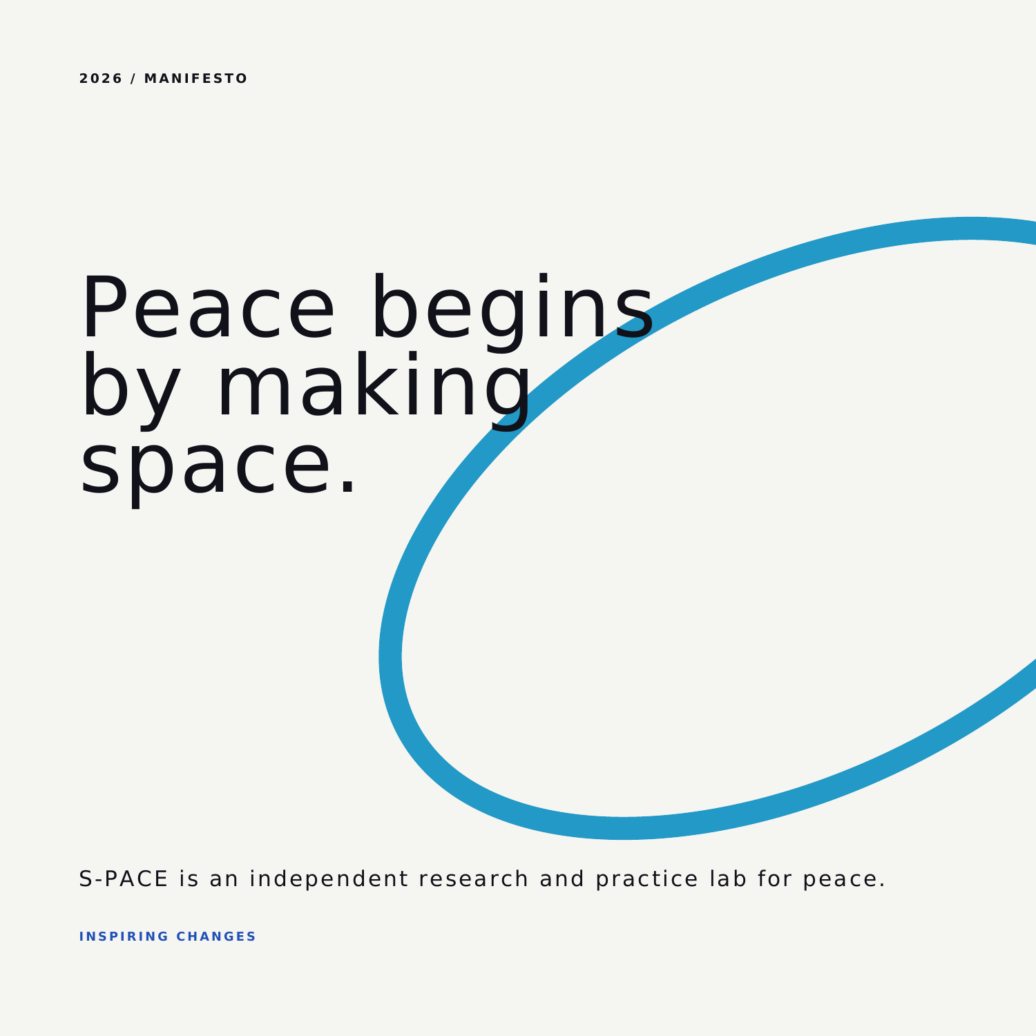 First page of the S-PACE Manifesto 2026
