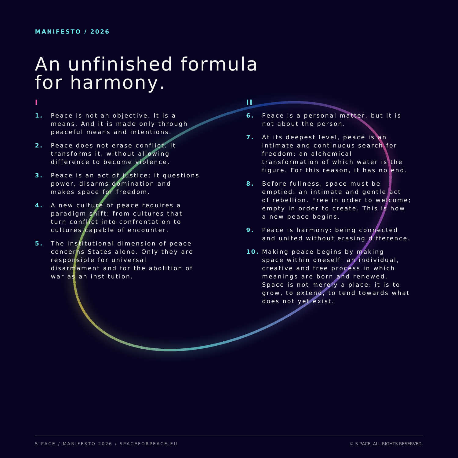 S-PACE Manifesto propositions