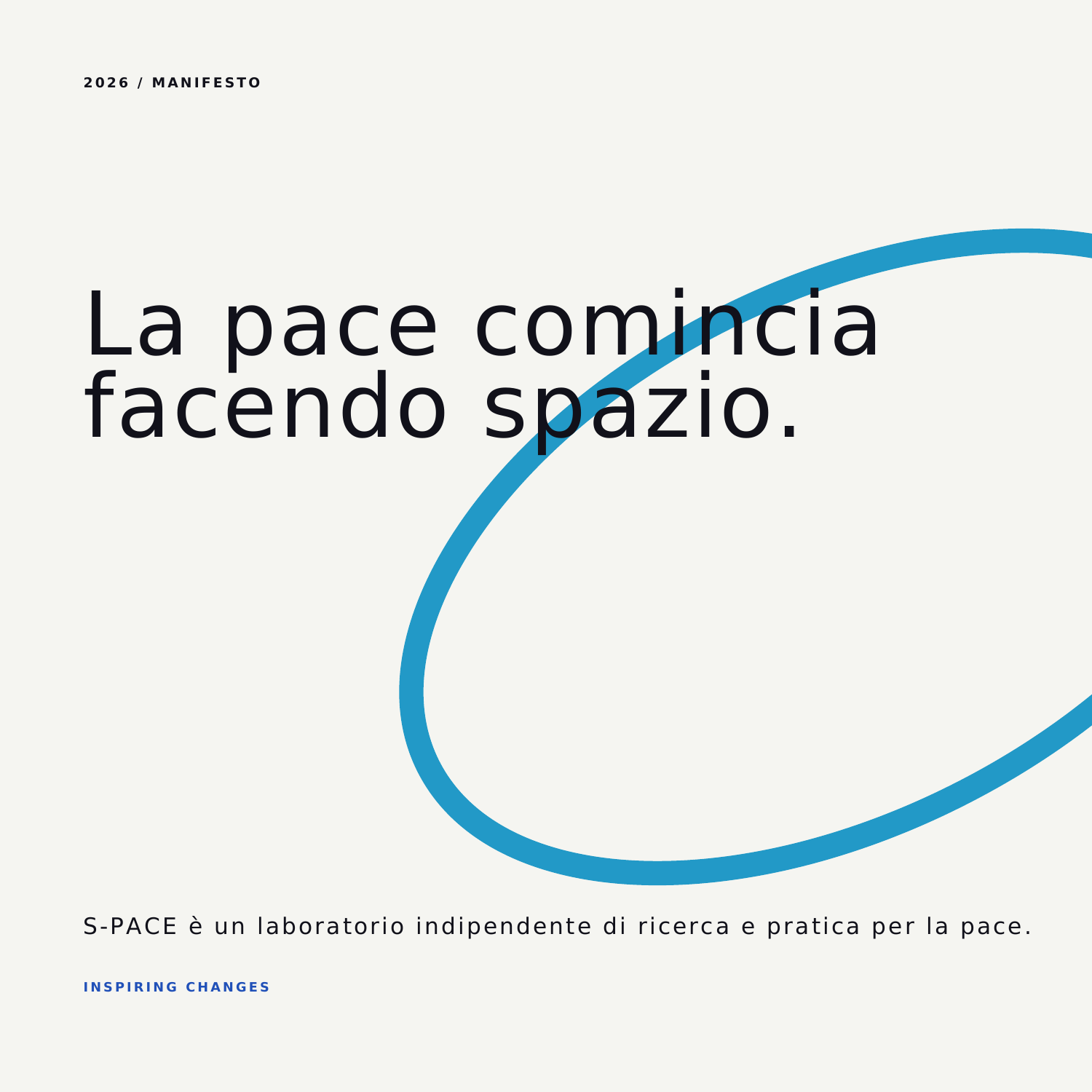 Prima pagina del Manifesto S-PACE 2026